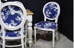 Picture of Large Antique Mahogany top table with 8 Balloon back Chairs