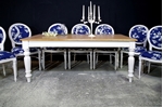 Picture of Large Antique Mahogany top table with 8 Balloon back Chairs