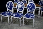 Picture of Large Antique Mahogany top table with 8 Balloon back Chairs