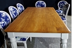 Picture of Large Antique Mahogany top table with 8 Balloon back Chairs