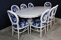 Picture of Large French Style Louis Table with 8 Balloon back Chairs