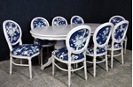Picture of Large French Style Louis Table with 8 Balloon back Chairs