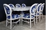 Picture of Large French Style Louis Table with 8 Balloon back Chairs