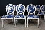 Picture of Large French Style Louis Table with 8 Balloon back Chairs
