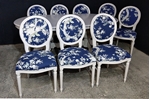 Picture of Large French Style Louis Table with 8 Balloon back Chairs