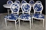 Picture of Large French Style Louis Table with 8 Balloon back Chairs