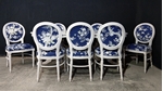 Picture of Large French Style Louis Table with 8 Balloon back Chairs
