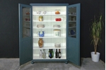 Picture of Antique Rustic Pine Storage Display Cabinet / Larder