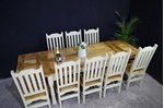 Picture of New Large Rustic Distressed Hardwood Extending Table + Chairs