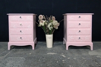 Picture of Pair of Stag 4 Drawer Bedside Tables - Rose Quartz