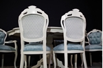 Picture of French Style Pedestal Table + 6 Louis Chairs Laura Ashley Upholstery
