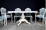 Picture of French Style Pedestal Table + 6 Louis Chairs Laura Ashley Upholstery