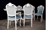 Picture of French Style Pedestal Table + 6 Louis Chairs Laura Ashley Upholstery