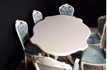 Picture of French Style Pedestal Table + 6 Louis Chairs Laura Ashley Upholstery