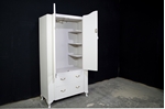 Picture of Petite Vintage Breakfront Wardrobe with Flower Art