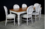 Picture of Large Antique Mahogany top table with 6 Balloon back Chairs