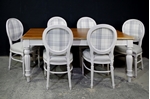 Picture of Large Antique Mahogany top table with 6 Balloon back Chairs