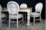 Picture of Large Antique Mahogany top table with 6 Balloon back Chairs