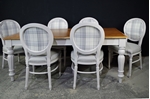 Picture of Large Antique Mahogany top table with 6 Balloon back Chairs