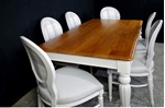 Picture of Large Antique Mahogany top table with 6 Balloon back Chairs