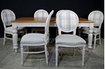 Picture of Large Antique Mahogany top table with 6 Balloon back Chairs