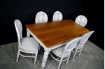 Picture of Large Antique Mahogany top table with 6 Balloon back Chairs