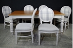 Picture of Large Antique Mahogany top table with 6 Balloon back Chairs