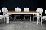 Picture of Large Antique Mahogany top table with 6 Balloon back Chairs