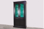 Picture of Pine Display/ Bookcase/Crockery Cabinet in Jet Black + Jade Jewel