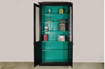 Picture of Pine Display/ Bookcase/Crockery Cabinet in Jet Black + Jade Jewel