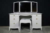 Picture of Stag Minstrel Double Pedestal Dressing Table and Stool
