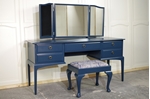 Picture of Stag Minstrel Dressing Table with Stool in Hague Blue