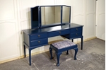Picture of Stag Minstrel Dressing Table with Stool in Hague Blue