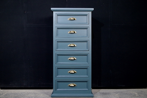 Picture of Tall Pine Chest of Drawers in Inchyra Blue