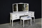 Picture of Stag Minstrel Dressing Table with Stool in Ammonite