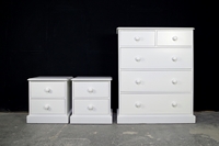 Picture of Large 5 drawer Pine Chest with matching Bedsides