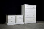 Picture of Large 5 drawer Pine Chest with matching Bedsides