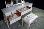 Picture of Stag Minstrel Dressing Table with Stool in Dove Tale