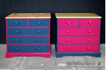 Picture of A Pair of Pine 5 Drawer Chests