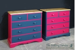 Picture of A Pair of Pine 5 Drawer Chests