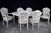 Picture of French Style Dining Set - Toile de Jouy Upholstery