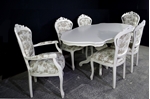 Picture of French Style Dining Set - Toile de Jouy Upholstery