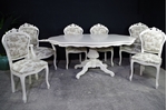Picture of French Style Dining Set - Toile de Jouy Upholstery