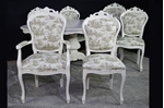 Picture of French Style Dining Set - Toile de Jouy Upholstery