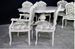 Picture of French Style Dining Set - Toile de Jouy Upholstery