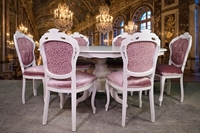 Picture of French Style Designer Upholstered Dining Set in Pointing