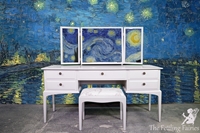 Picture of Stag Minstrel Dressing Table with Stool in Pavilion Gray
