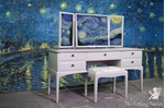 Picture of Stag Minstrel Dressing Table with Stool in Pavilion Gray