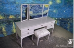 Picture of Stag Minstrel Dressing Table with Stool in Pavilion Gray