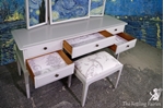 Picture of Stag Minstrel Dressing Table with Stool in Pavilion Gray